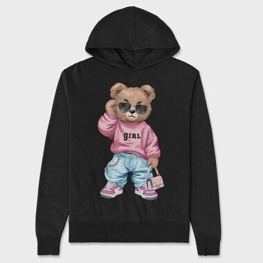 Girl Bear Sunglasses, Hanorac Oversize Barbati (Unisex)