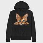 Bengal Peeking Cat, Hanorac Oversize Barbati (Unisex)