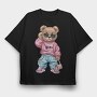 Girl Bear Sunglasses, Tricou Oversize Barbati (Unisex)