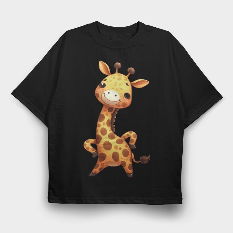 Giggle Giraffe Tails, Tricou Oversize Barbati (Unisex)