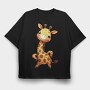 Giggle Giraffe Tails, Tricou Oversize Barbati (Unisex)