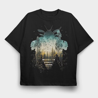 Bee Forest Symphony, Tricou Oversize Barbati (Unisex)