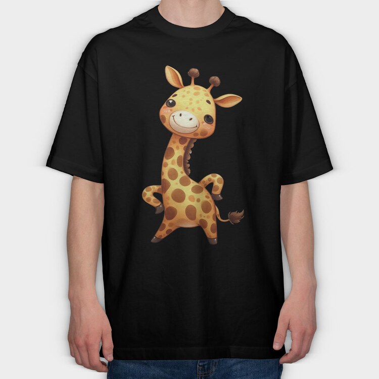 Giggle Giraffe Tails, Tricou Oversize Barbati (Unisex)