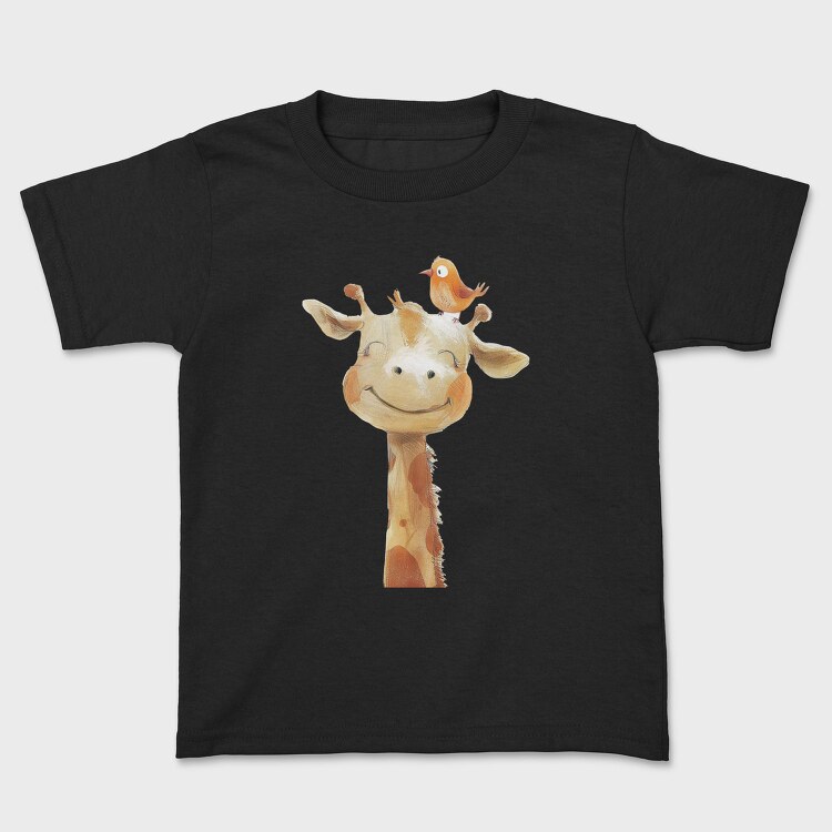 Giraffe Bird Stack, Tricou Copii