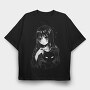 Scary Anime Girl, Tricou Oversize Barbati (Unisex)