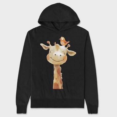Giraffe Bird Stack, Hanorac Oversize Barbati (Unisex)