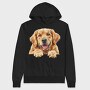 Golden Retriever Peeking, Hanorac Oversize Barbati (Unisex)