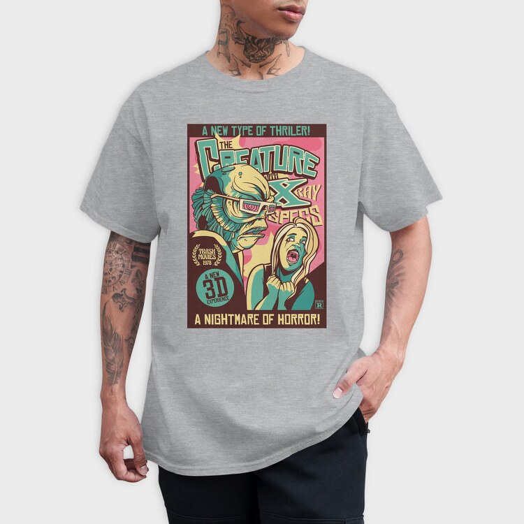 Scary Creature Retro Poster X Rays, Tricou Barbati (Unisex)