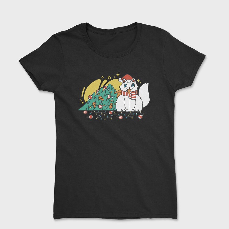 Guilty Christmas Cat, Tricou Femei
