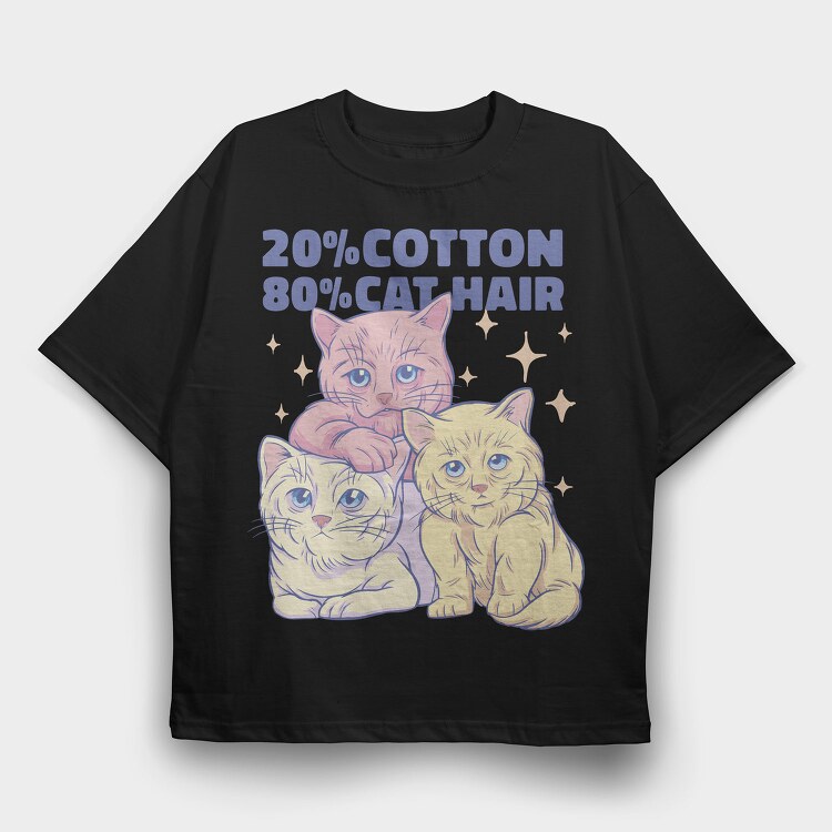 Cotton Cats, Tricou Oversize Barbati (Unisex)