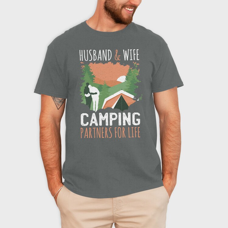 Couple Camping, Tricou Barbati (Unisex)