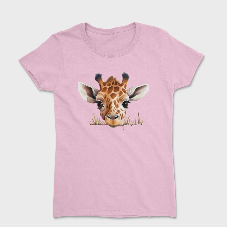 Giraffe Face Peeking, Tricou Femei