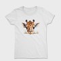 Giraffe Face Peeking, Tricou Femei