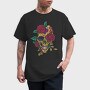 Day Of The Dead Skull With Roses, Tricou Barbati (Unisex)