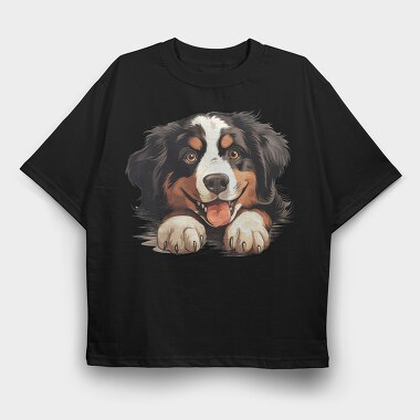 Berneese Mountain Dog, Tricou Oversize Barbati (Unisex)