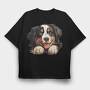 Berneese Mountain Dog, Tricou Oversize Barbati (Unisex)