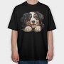 Berneese Mountain Dog, Tricou Oversize Barbati (Unisex)