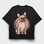 French Bulldog (2), Tricou Oversize Barbati (Unisex)