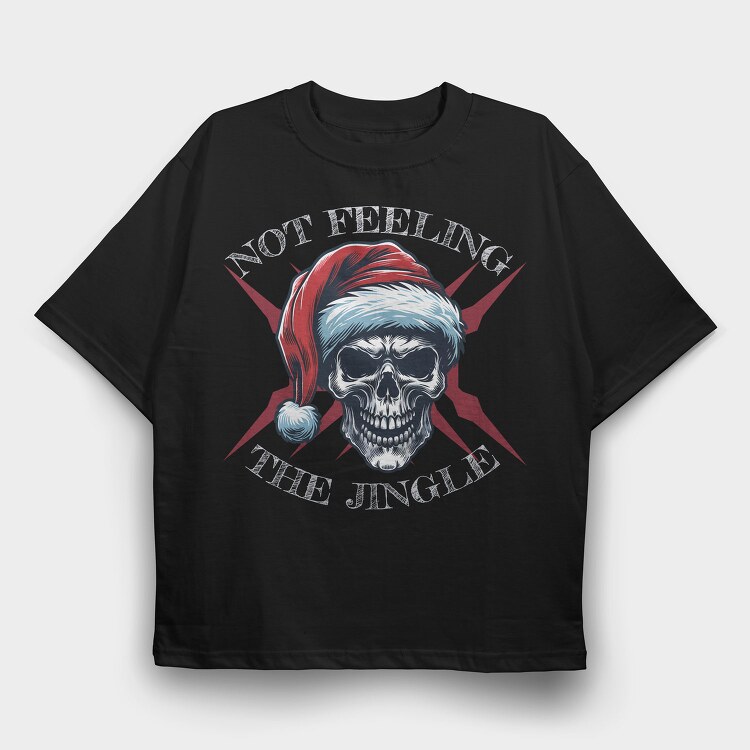 Santa Skull Holiday Christmas, Tricou Oversize Barbati (Unisex)