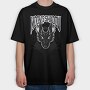 Scary Dragon Shadow Dark Animals Wolf Tote, Tricou Oversize Barbati (Unisex)