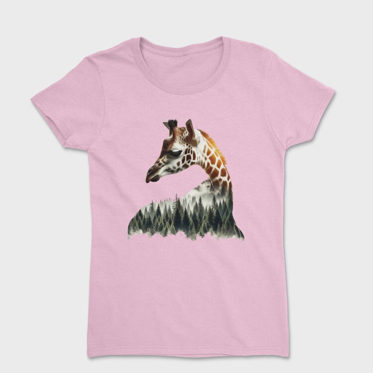 Giraffe Forest Clipart, Tricou Femei
