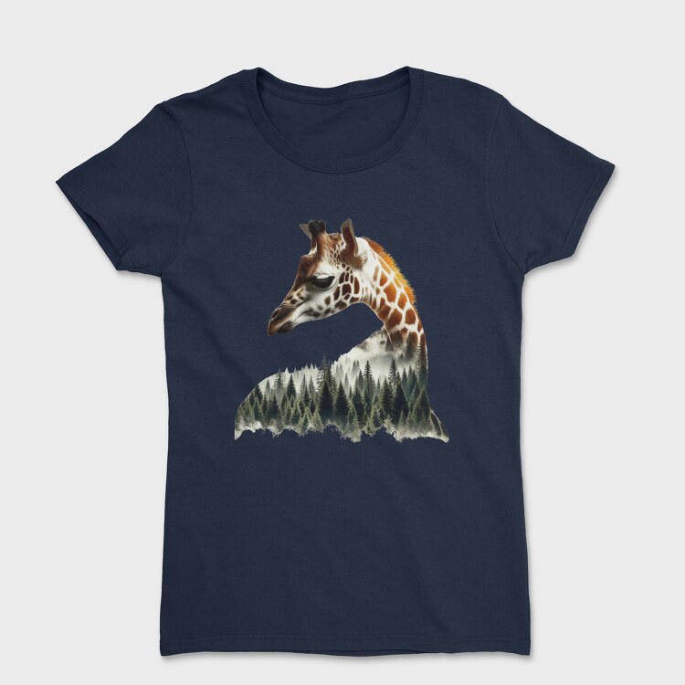 Giraffe Forest Clipart, Tricou Femei