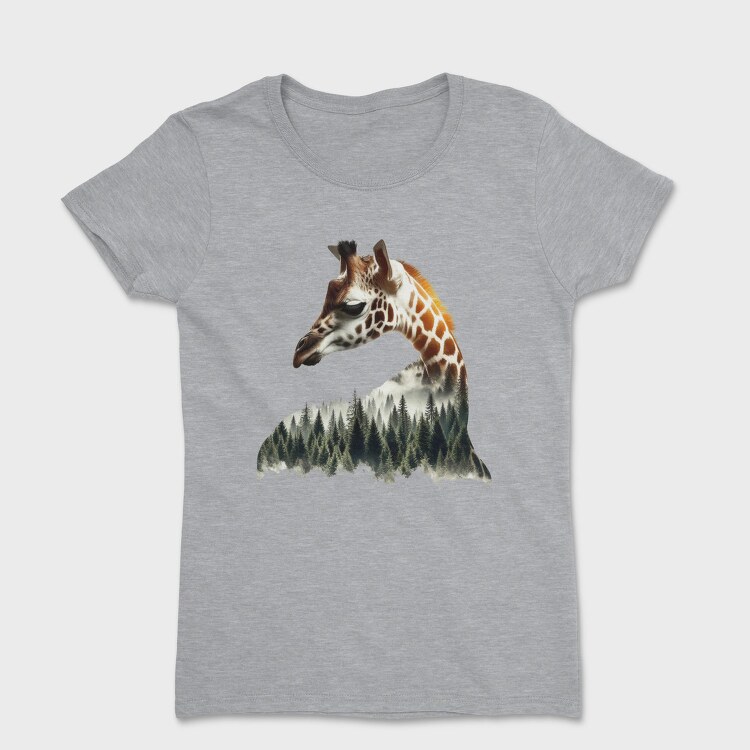 Giraffe Forest Clipart, Tricou Femei