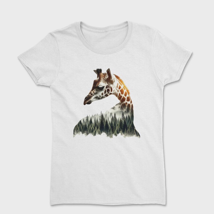 Giraffe Forest Clipart, Tricou Femei