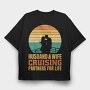 Couple In Love Sailing Retro Cruising Quote, Tricou Oversize Barbati (Unisex)