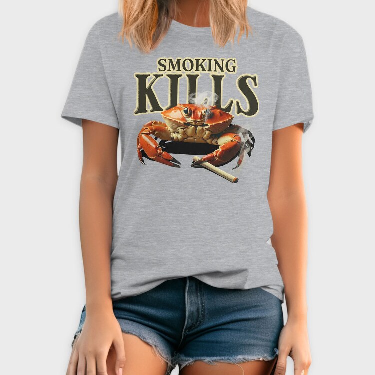 Sarcastic Crab Smoking, Tricou Barbati (Unisex)