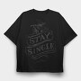Stay Single Cupid Anti Valentines, Tricou Oversize Barbati (Unisex)