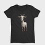 Goat Cartoon Minimalist, Tricou Femei