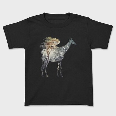 Giraffe Forest Silhouette, Tricou Copii