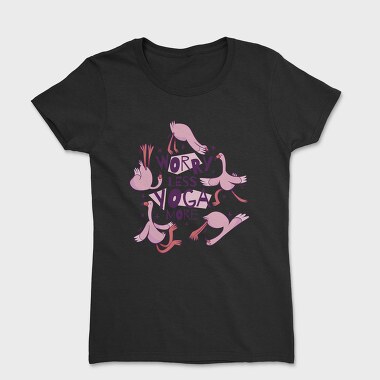 Flamingo Doing Yoga Worry, Tricou Femei