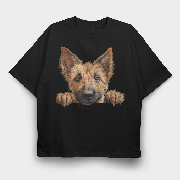 Berner Shepherd Peeking, Tricou Oversize Barbati (Unisex)