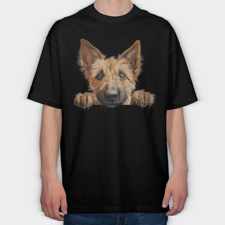 Berner Shepherd Peeking, Tricou Oversize Barbati (Unisex)