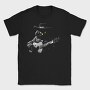 Guitar Cat Monochrome, Tricou Barbati (Unisex)