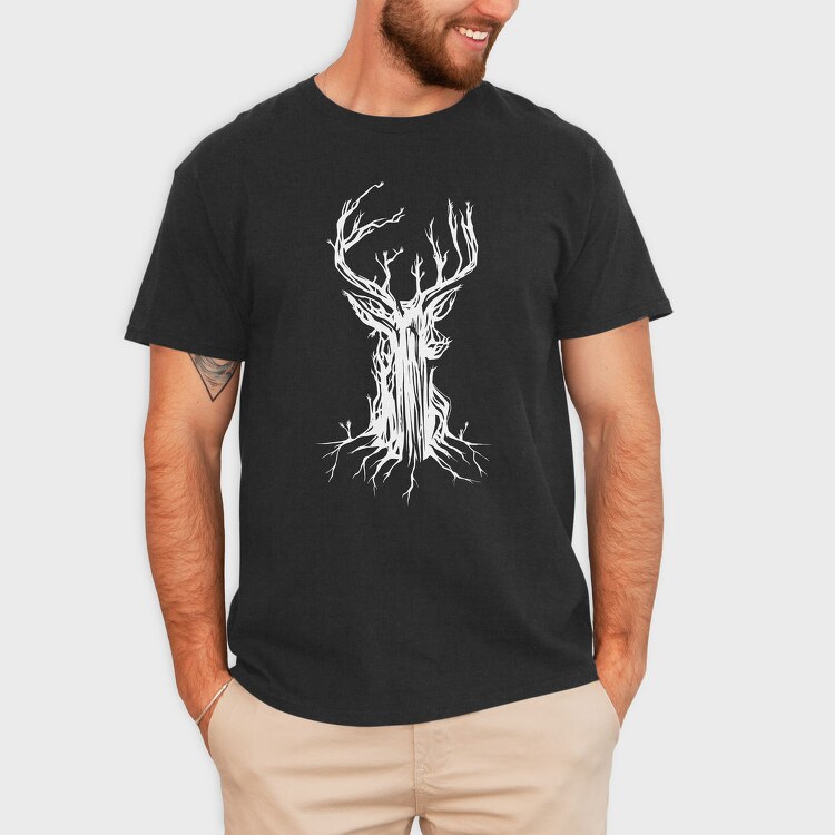 Deer Tree, Tricou Barbati (Unisex)