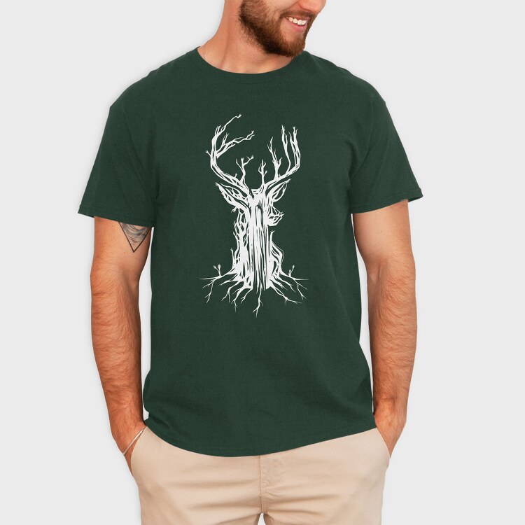 Deer Tree, Tricou Barbati (Unisex)