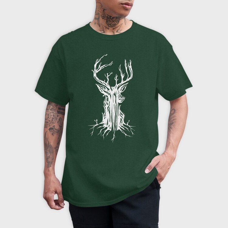 Deer Tree, Tricou Barbati (Unisex)