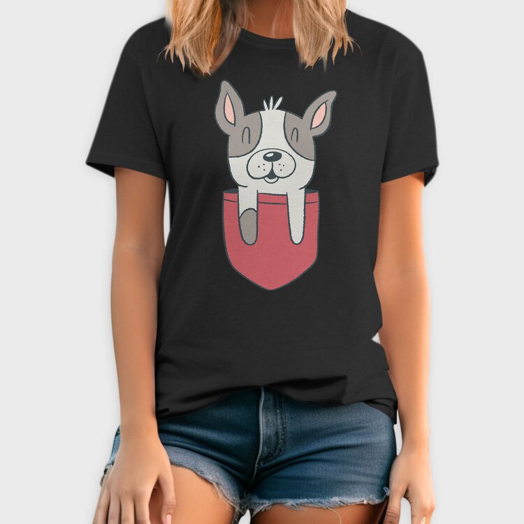 French Bulldog Pocket, Tricou Barbati (Unisex)