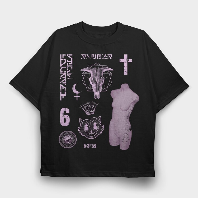 Grounge Night, Tricou Oversize Barbati (Unisex)