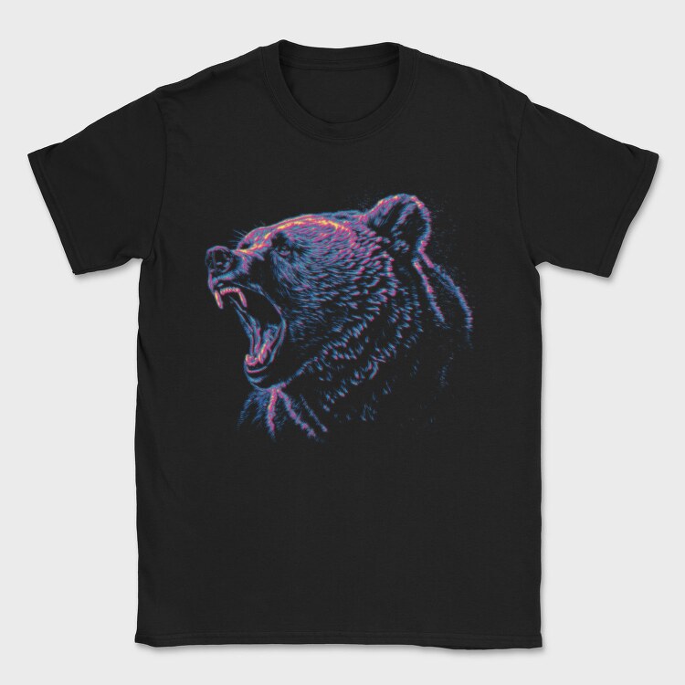 Grizzly Bear Roaring, Tricou Barbati (Unisex)