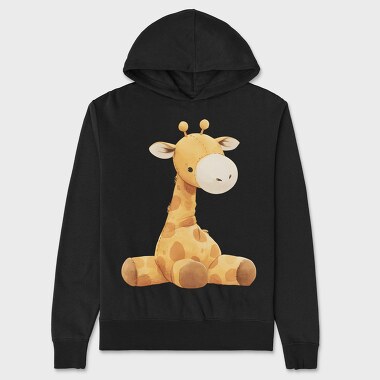 Giraffe Sitting Animal, Hanorac Oversize Barbati (Unisex)