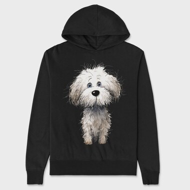 Bichon Frise Face, Hanorac Oversize Barbati (Unisex)