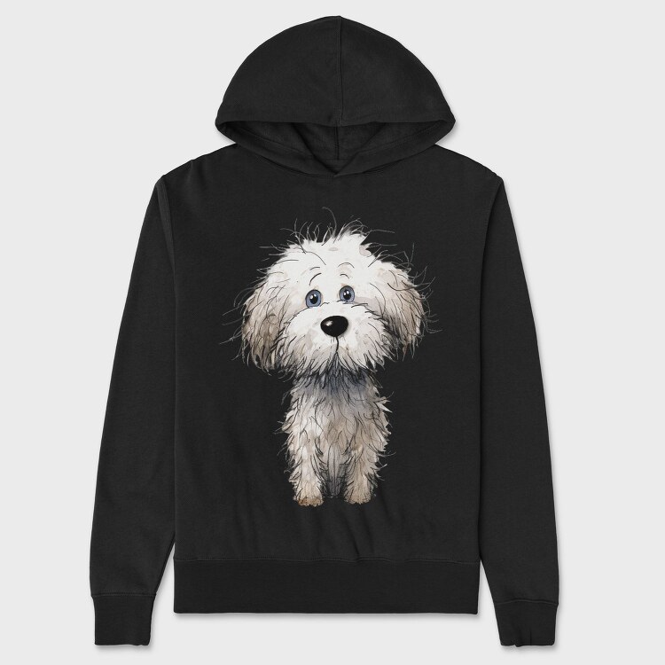 Bichon Frise Face, Hanorac Oversize Barbati (Unisex)