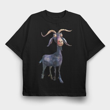 Goat Eyes Up, Tricou Oversize Barbati (Unisex)