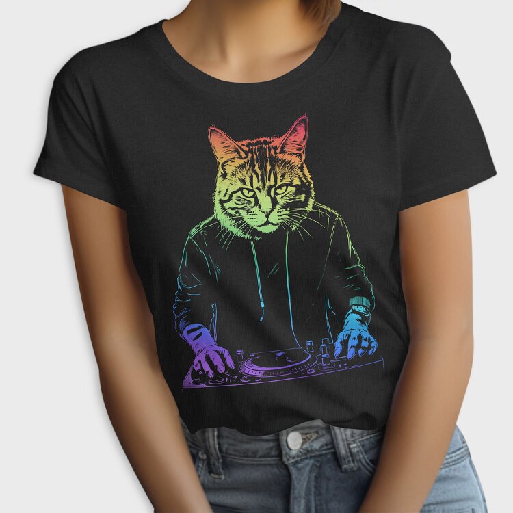 Neon Cat Dj, Tricou Femei