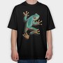 Green Frog Realistic, Tricou Oversize Barbati (Unisex)