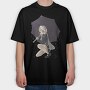 Goth Style Anime Girl, Tricou Oversize Barbati (Unisex)